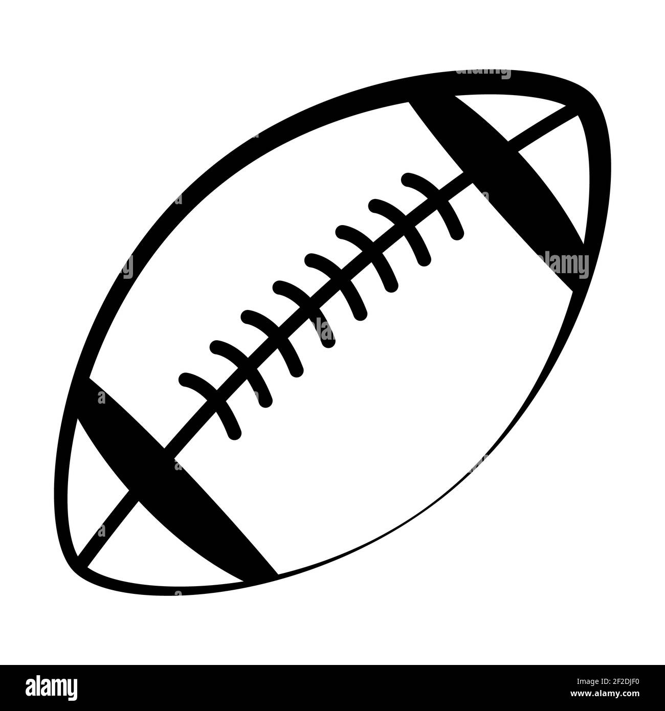 icône de football américain sur fond blanc. panneau de football noir. style  plat. symbole de ballon de sport. panneau de rugby Photo Stock - Alamy