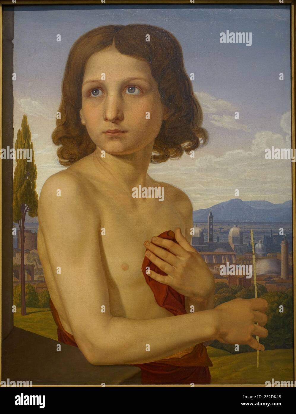 Portrait du garçon Xaverio comme Saint Jean-Baptiste, par Johann Friedrich Overbeck, début des années 1800, Banque D'Images