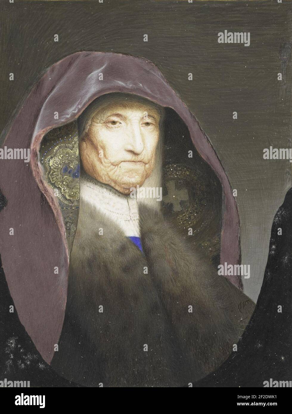 Portret van een oude vrouw, zogenaamd Rembrandt moeder Banque D'Images