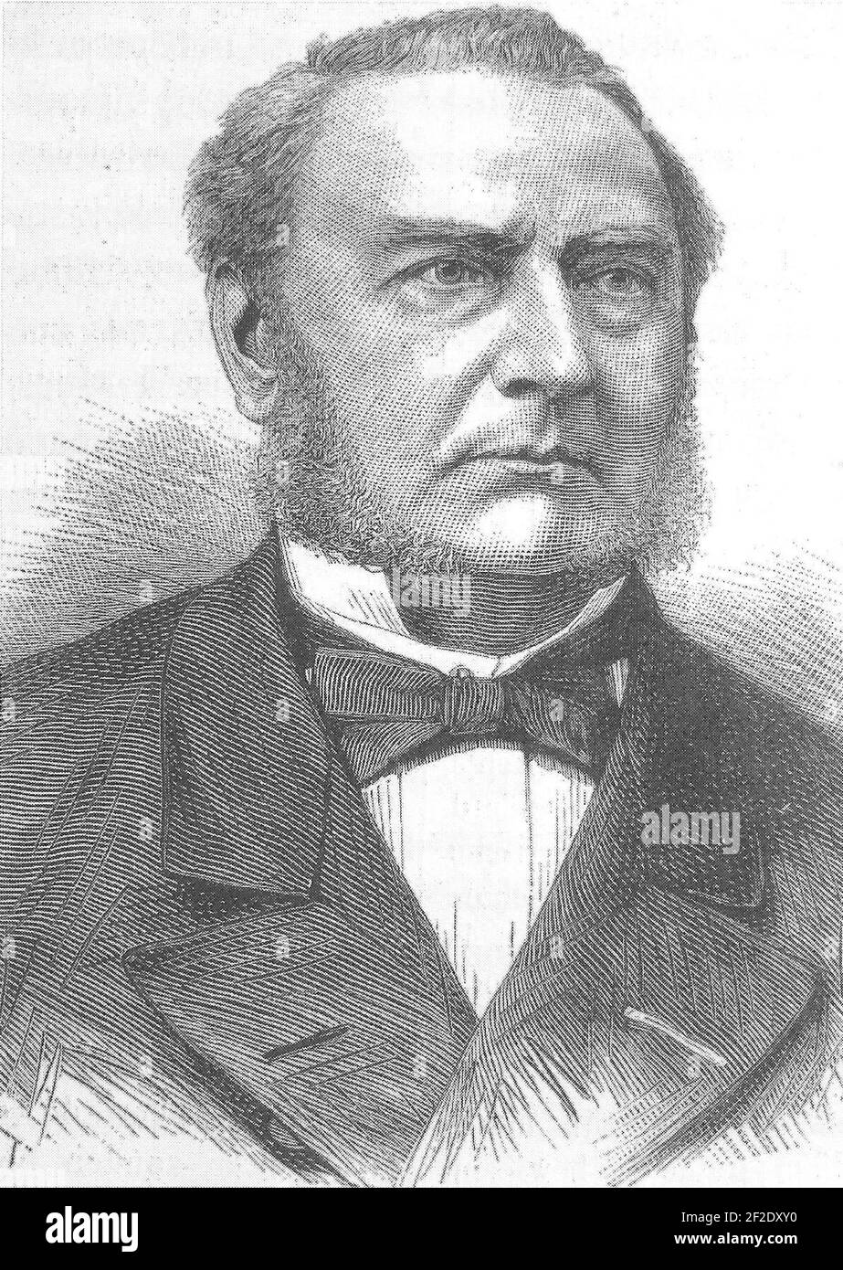 Portret van Johannes Hendrik Scholten (1811-1885), Eigen Haard, 25 septembre 1880. Gravure, 25 septembre 1880. Banque D'Images
