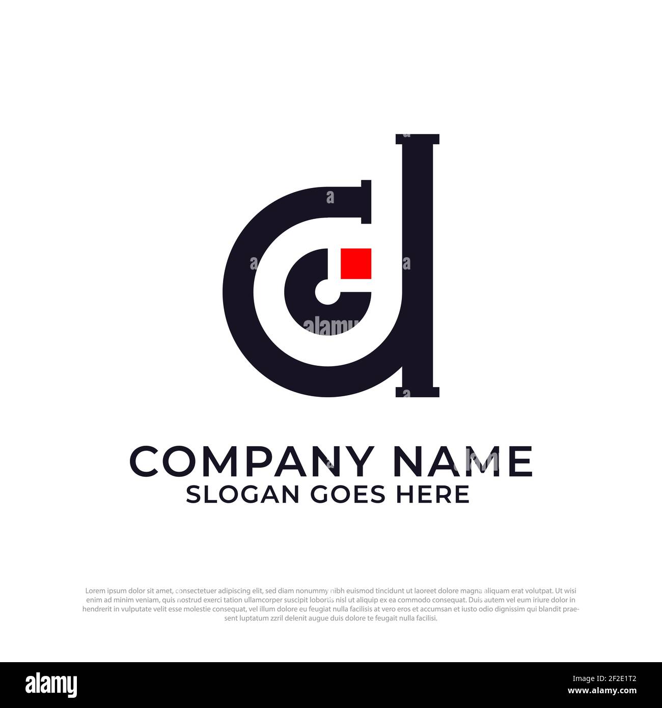 Plomberie moderne avec initiale lettre D et C logo design inspiration, lettre DC logo design Premium Vector Illustration de Vecteur