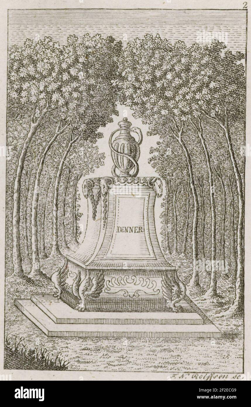Denkmal Balthasar Denner. Banque D'Images