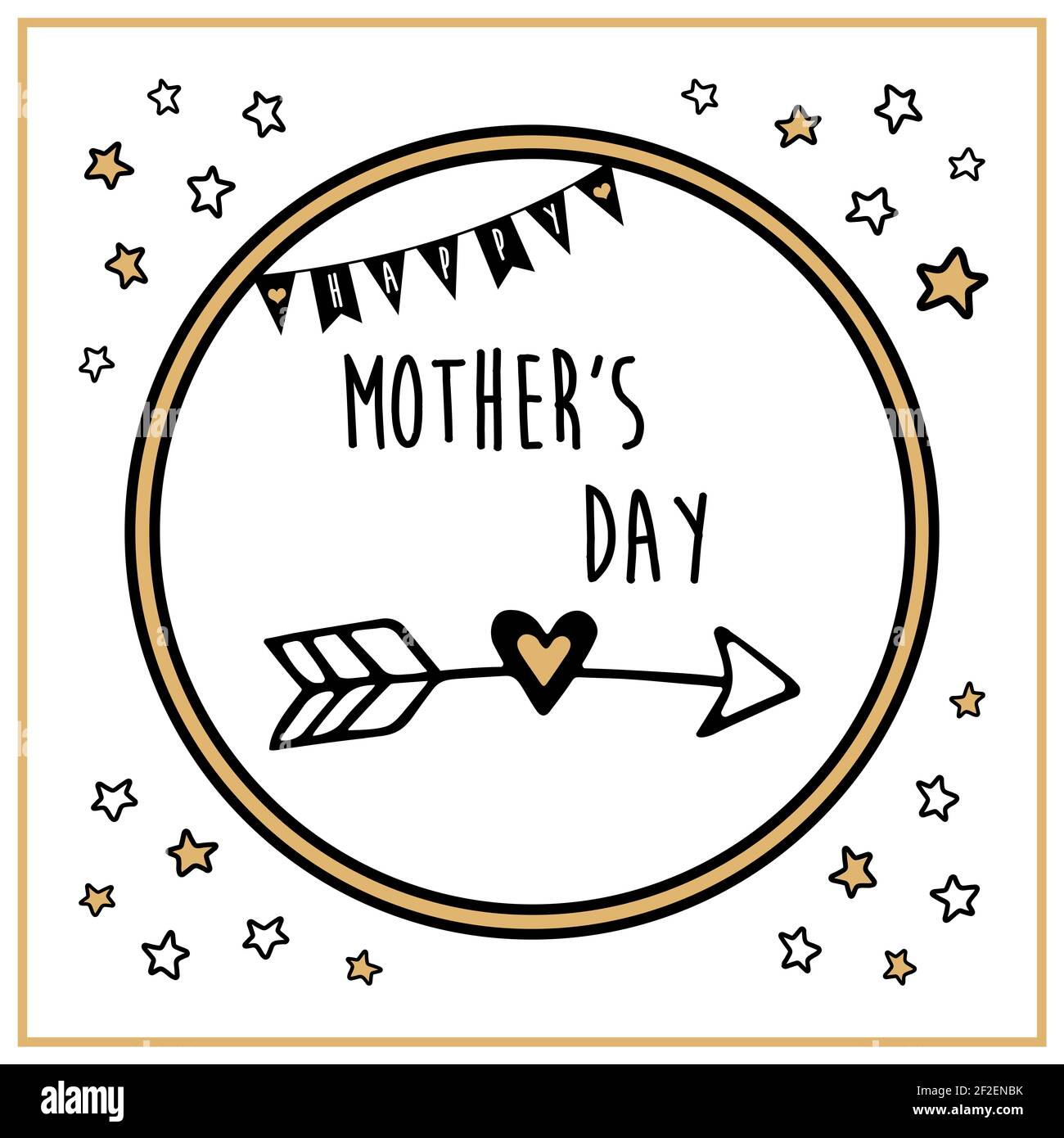 Affiche de fête des mères en anglais. La personne la plus importante de notre vie, notre mère. Banque D'Images