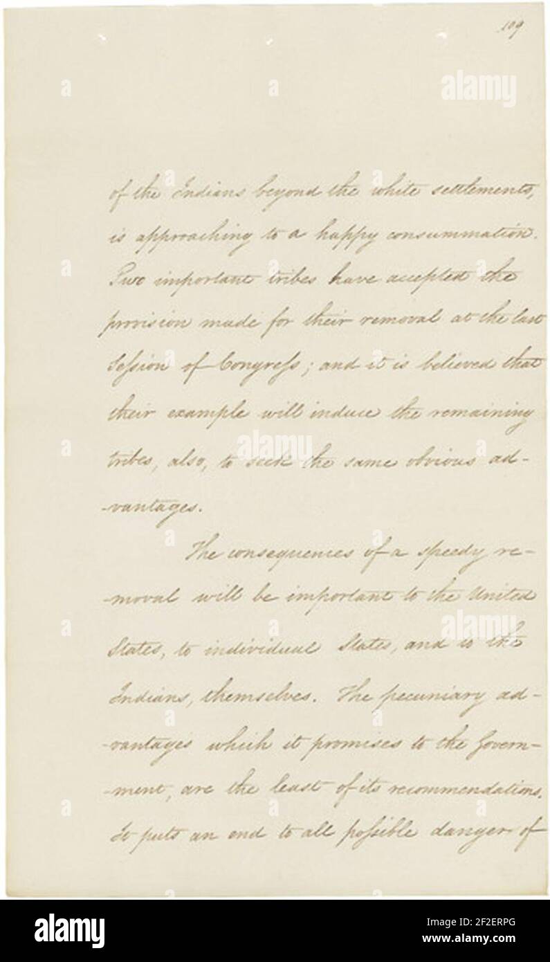 Message du président Andrew Jackson au Congrès ''sur le retrait des Indiens'', 12-06-1830, page 2-7 (6022922329). Banque D'Images