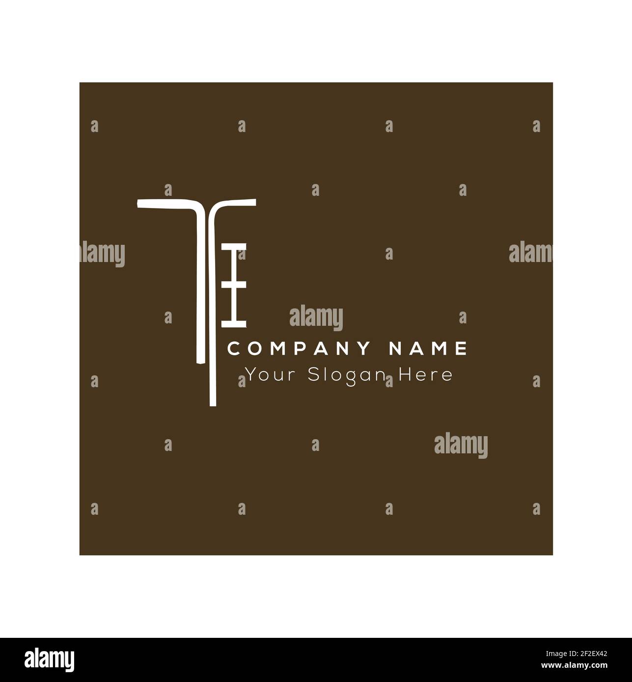 T I TI lettre initiale écriture manuscrite et logo de signature. Logo original du vecteur de beauté .mode, boutique, floral et botanique Illustration de Vecteur