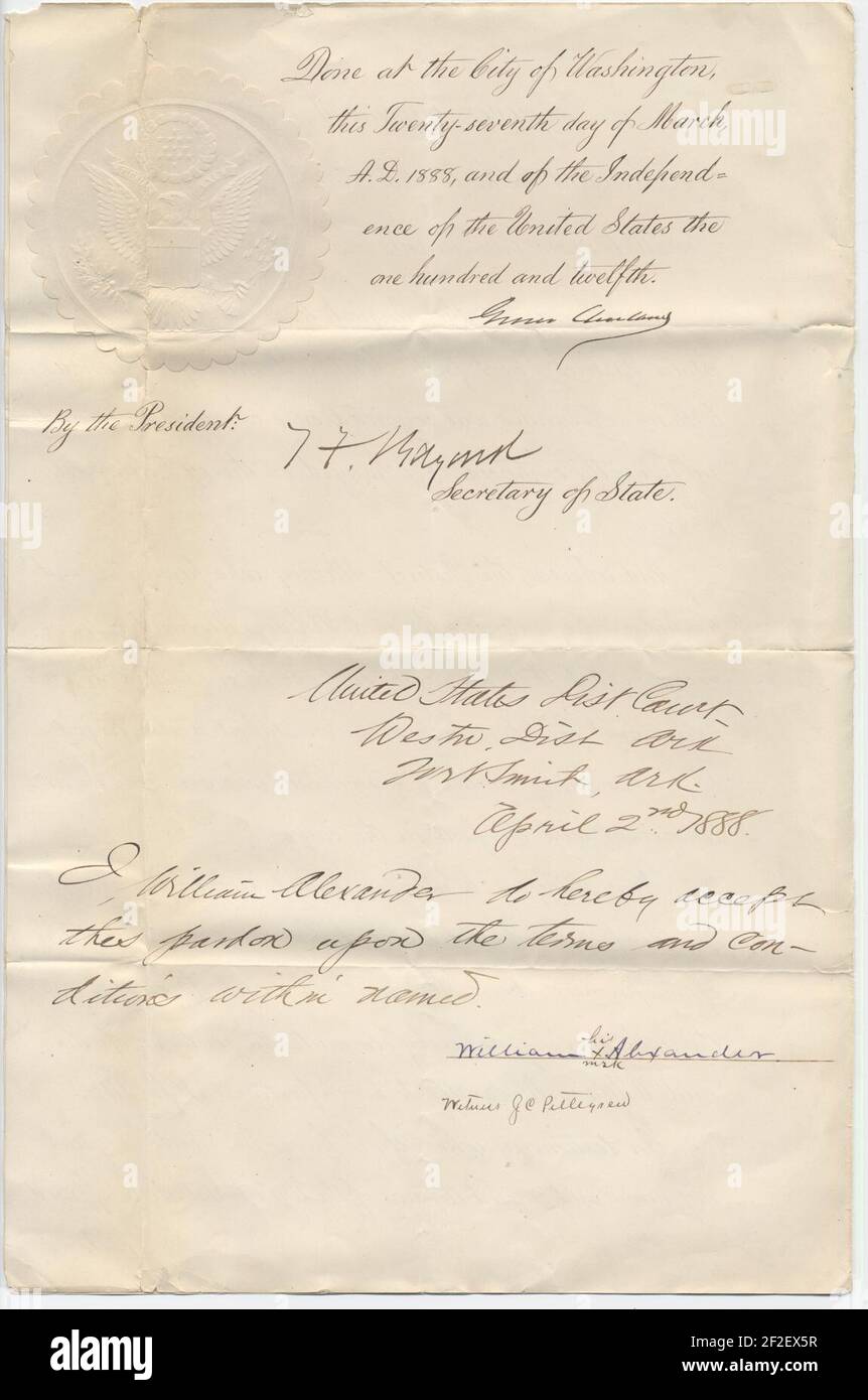 Le président Grover Cleveland a prononcé la sentence de mort de William Alexander - page 2 (8495458392). Banque D'Images