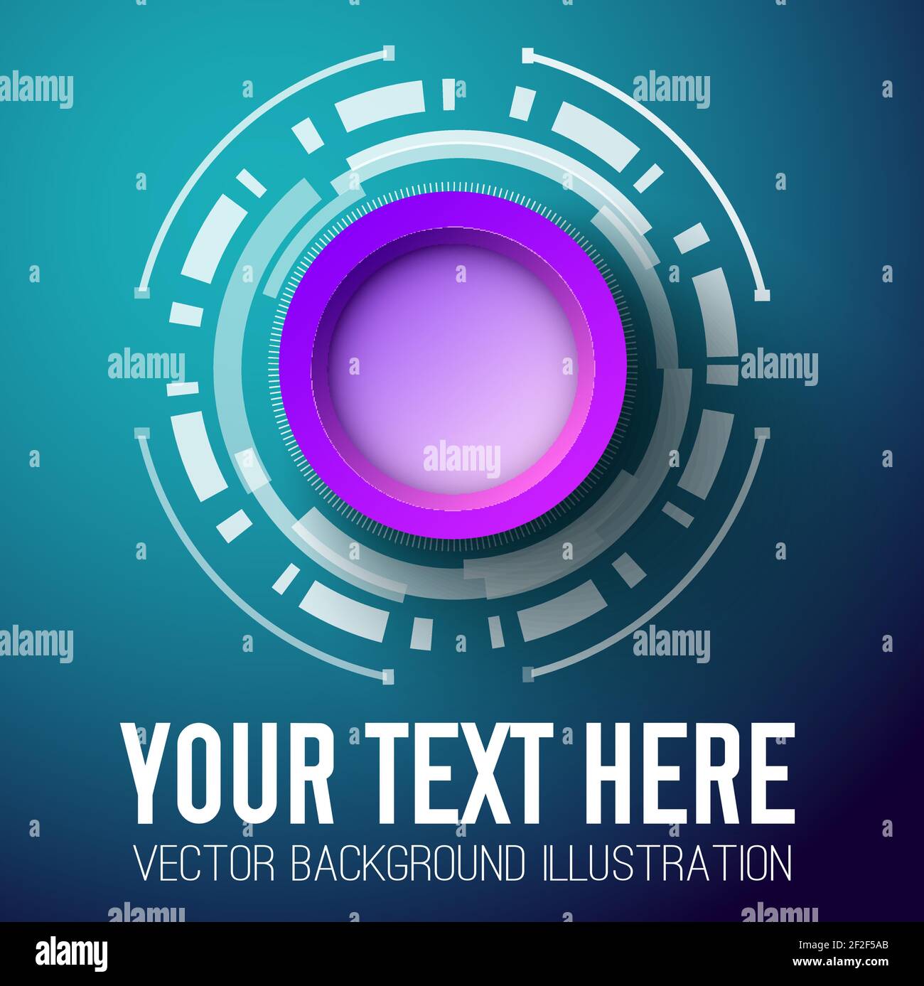 Modèle abstrait utilisant pour la publicité de votre texte avec rond vide autocollant 3d de couleur violet au centre Illustration de Vecteur