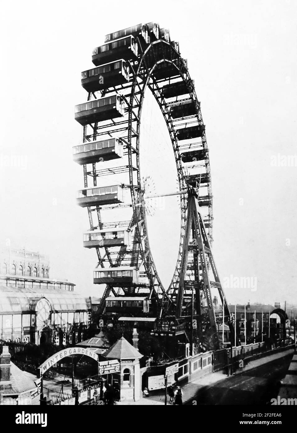 La Grande roue, Blackpool, probablement à la fin des années 1890 Banque D'Images