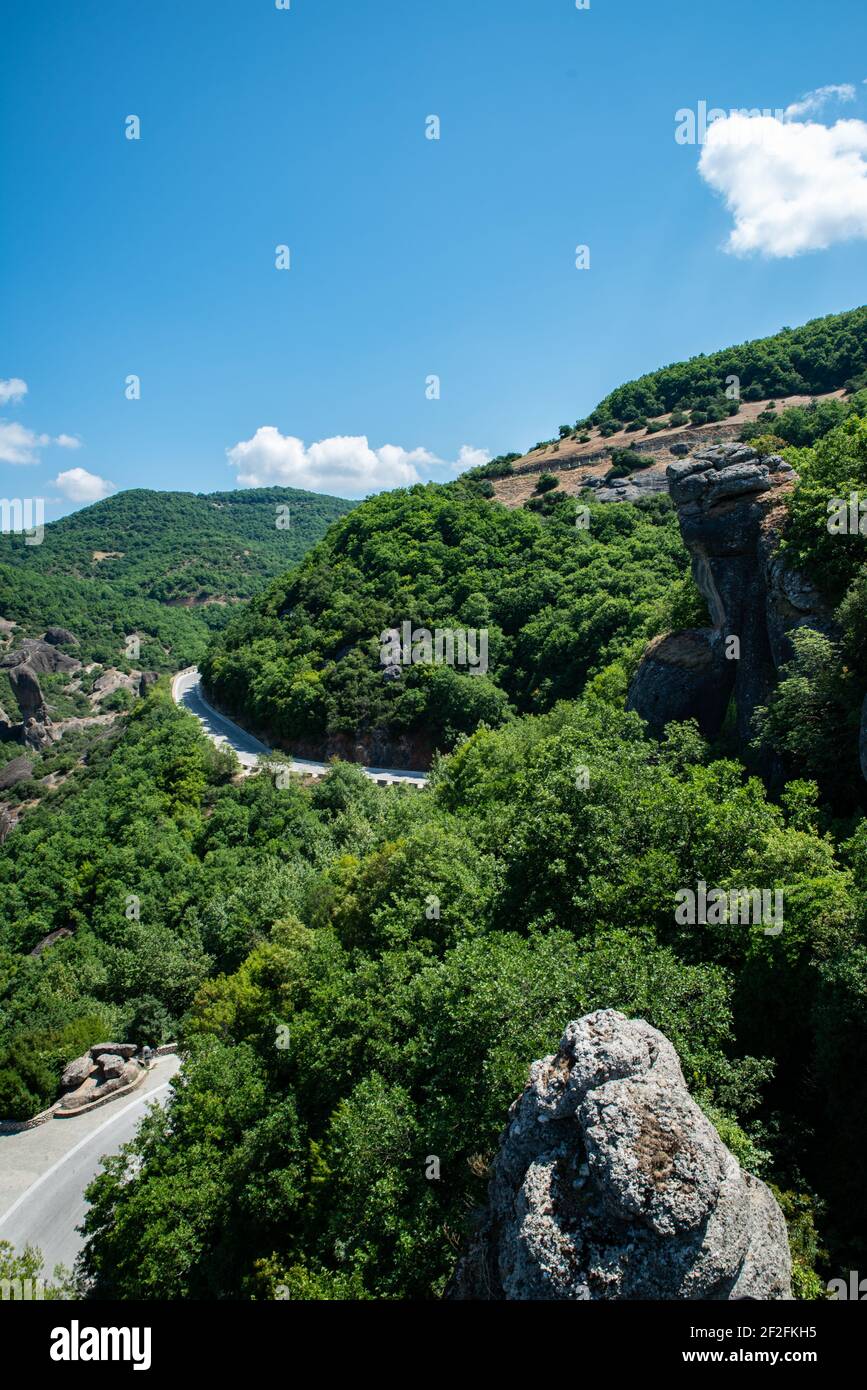 Traversez la région de Meteora Banque D'Images