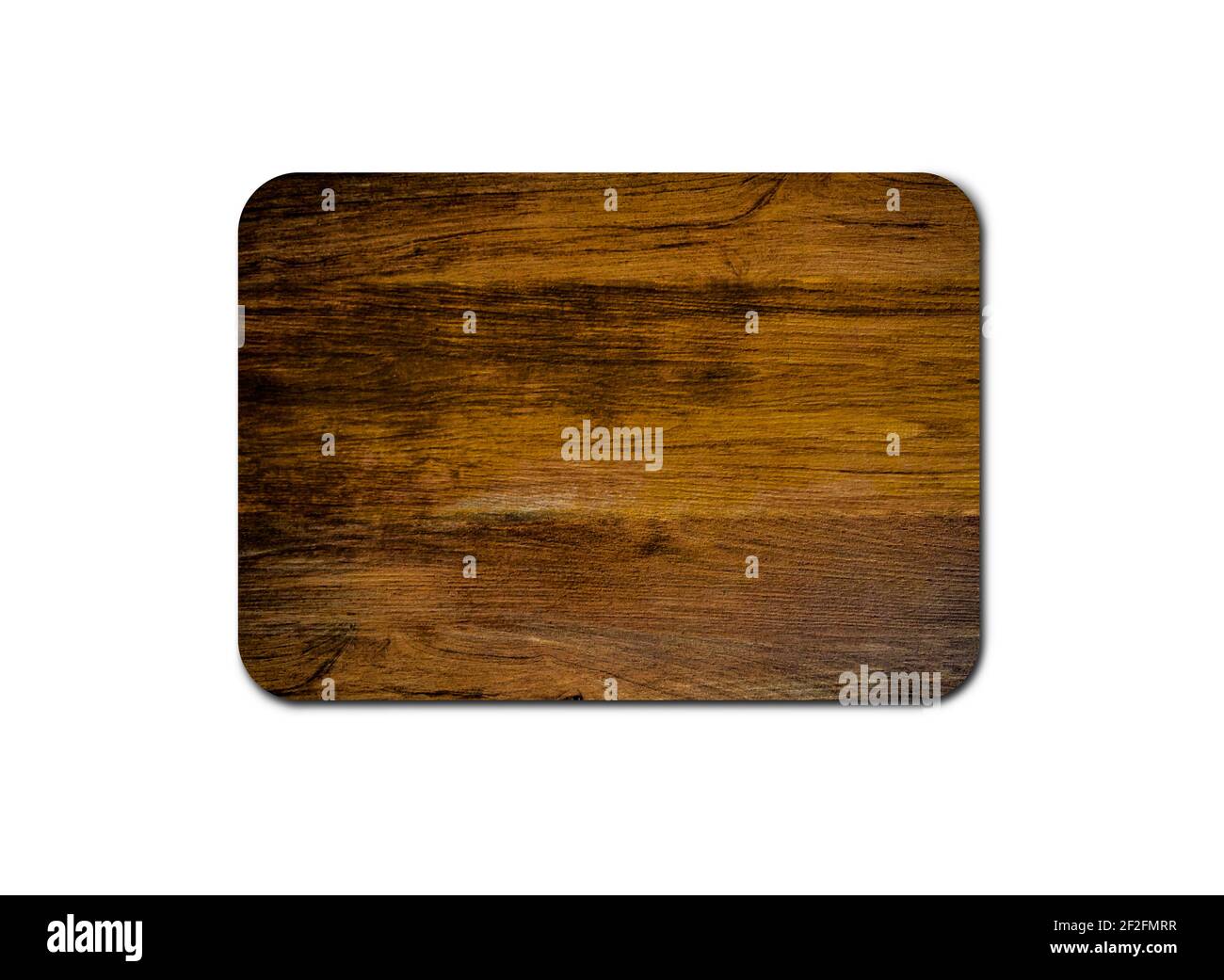 Texture de bois rustique vide isolée sur fond blanc avec espace de copie pour la conception ou le travail. Chemin de découpe Banque D'Images