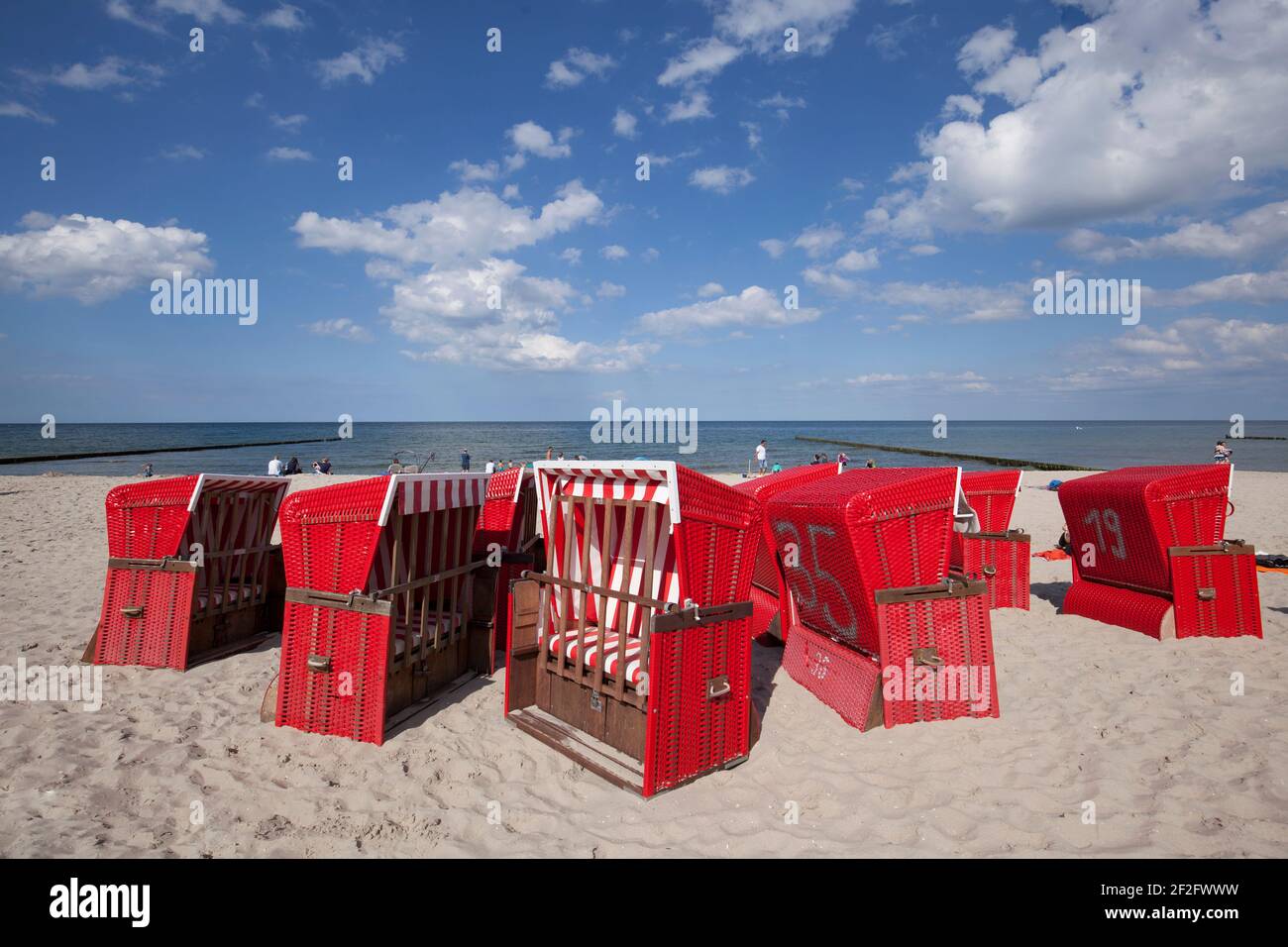 Plage, Loddin, Usedom Banque D'Images