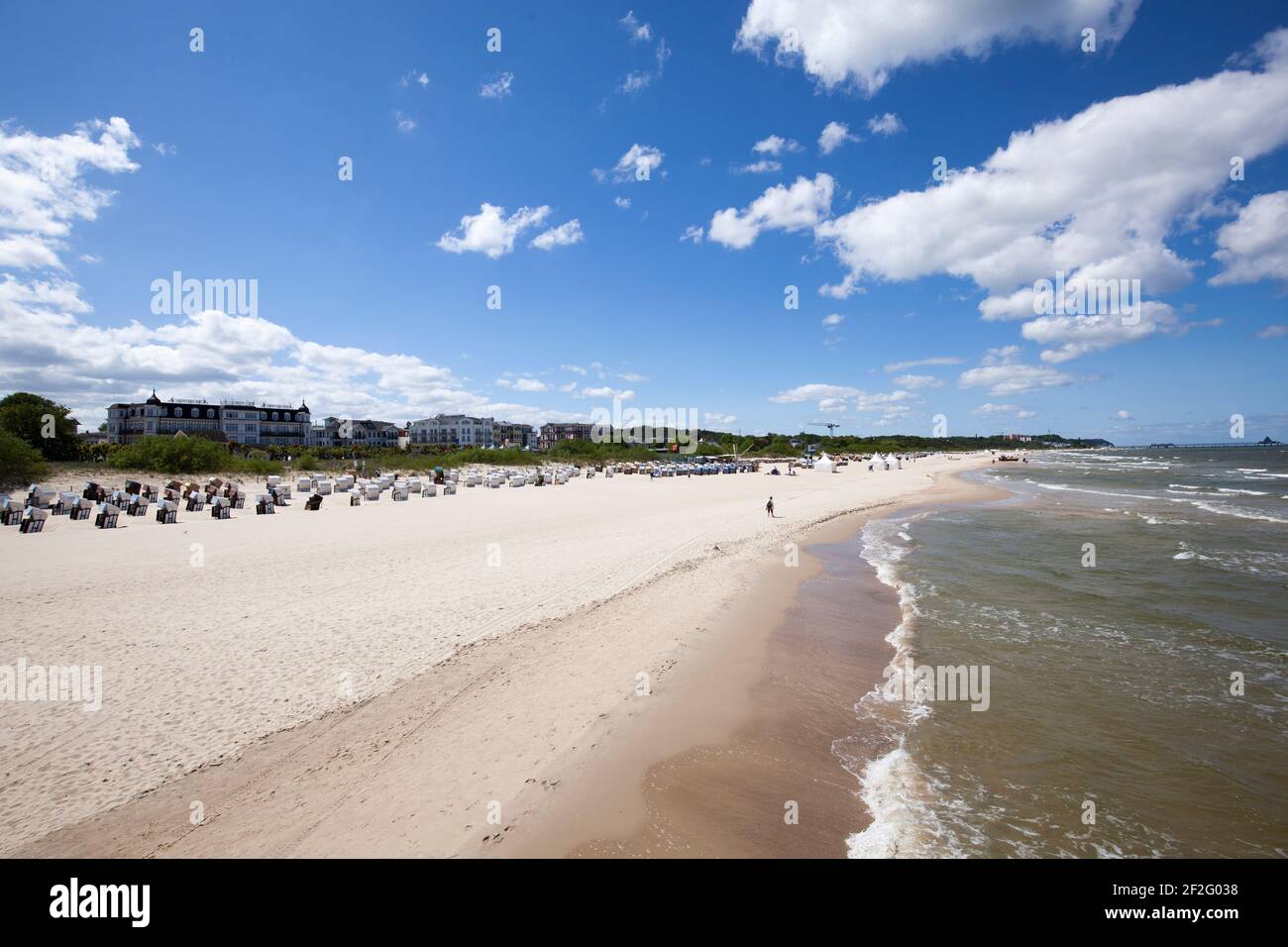 Plage, Ahlbeck, Usedom Banque D'Images