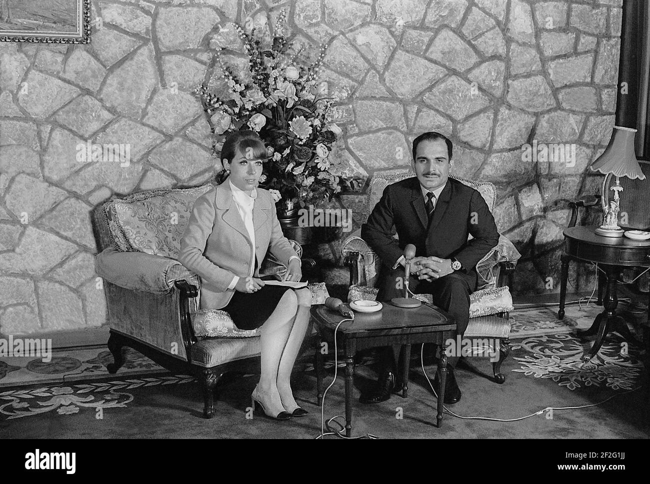 LISBETH BORGER BENDEGARD Réunion suédoise du prince héritier de Jordanie Hassan pour Un intervju au Palais royal d'été à l'extérieur d'Amman Banque D'Images