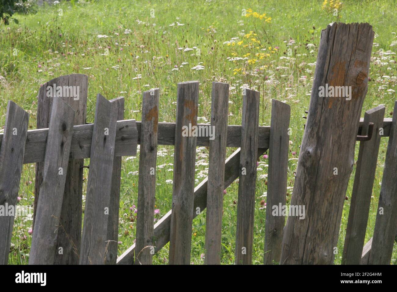 Ancienne clôture, clôture, ancienne clôture en laine, ruine, ferme, corral, Banque D'Images