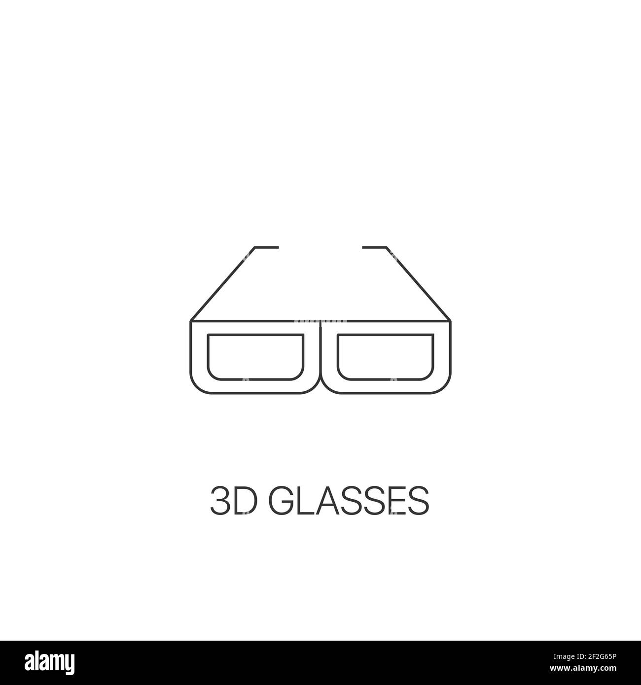 Lunettes 3D simple icône page Web et application mobile conception Illustration de Vecteur