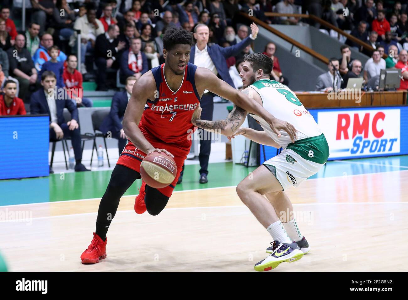 Damien INGLIS (7) de SIG Strasbourg lors du match de basketball Jeep Elite  du championnat français entre Nanterre 92 et SIG Strasbourg le 18 janvier  2020 au Palais des Sports Maurice Thorez