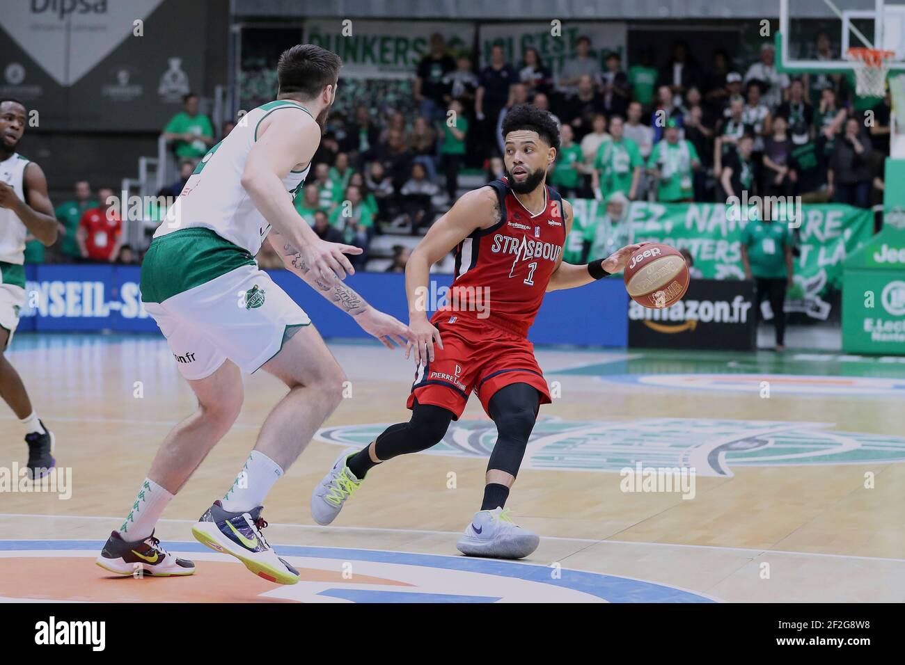 Scottie REYNOLDS (1) de SIG Strasbourg lors du match de basketball Jeep Elite du championnat français entre Nanterre 92 et SIG Strasbourg le 18 janvier 2020 au Palais des Sports Maurice Thorez à Nanterre, France - photo Ann-Dee Lamour / CDP MEDIA / DPPI Banque D'Images