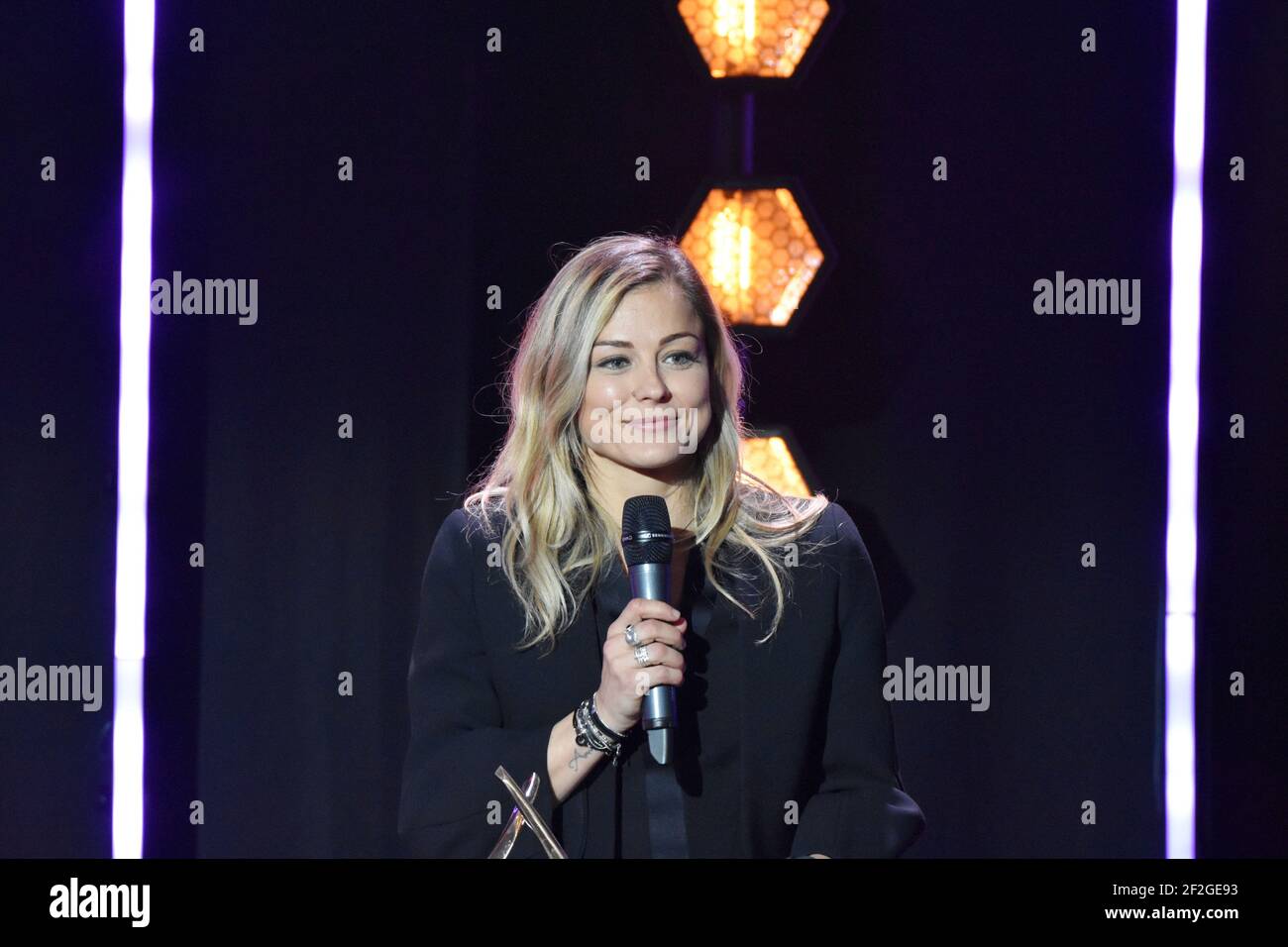 Laure Boulleau lors de la FFF Women's Division 1 Awards 2019 le 15 avril 2019 à la CNF Clairefontaine à Clairefontaine-en-Yvelines, France - photo Melanie Laurent / A2M Sport Consulting / DPPI Banque D'Images