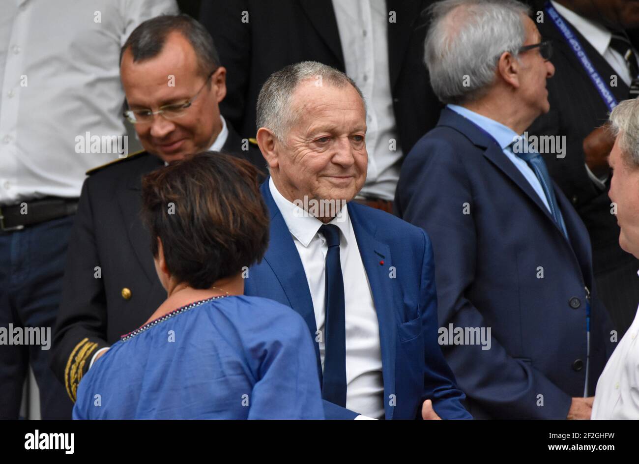 Jean Michel Aulas, président du club de football français Olympique  Lyonnais, lors de la coupe du monde des femmes FIFA France 2019, ronde 16,  match de football entre la France et le