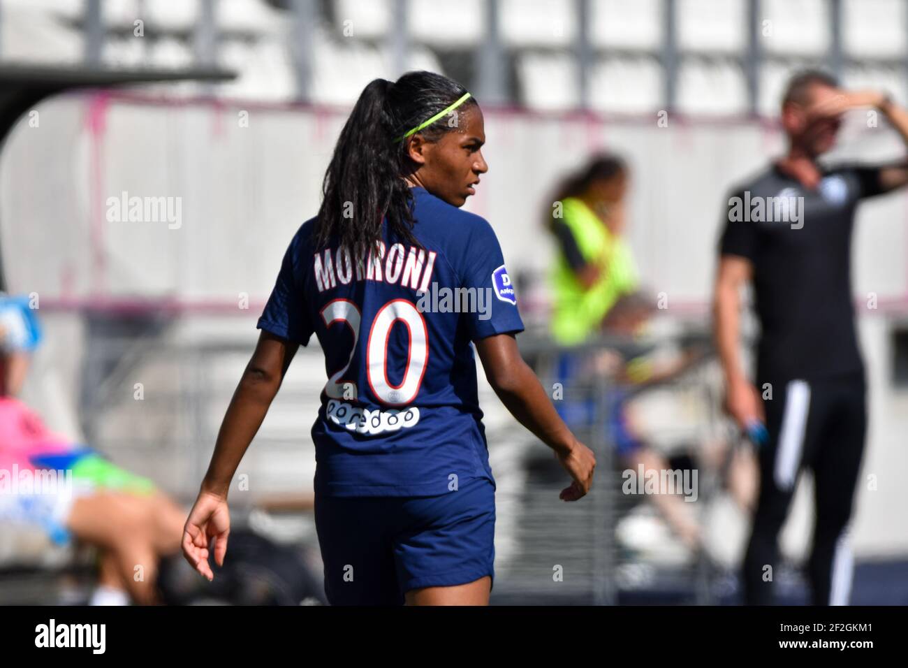 Perle Morroni de Paris Saint Germain lors du championnat de France des femmes D1 match de football entre Paris Saint Germain et Soyaux le 25 août 2019 au Stade Jean Bouin à Paris, France - photo Antoine Massinon / A2M Sport Consulting / DPPI Banque D'Images