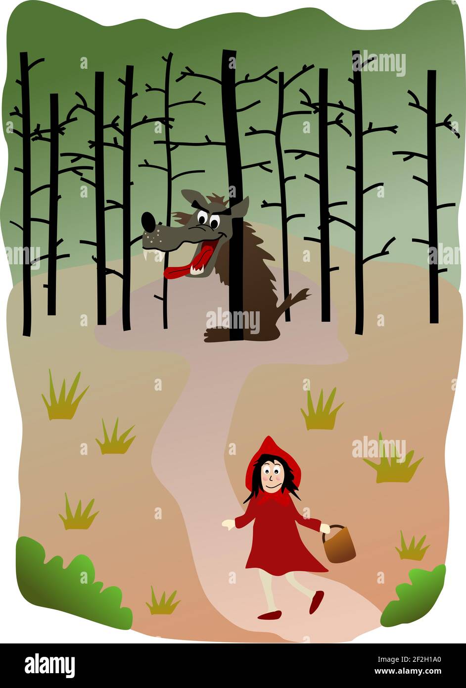 Little Red Riding Hood illustration Photo Stock - Alamy