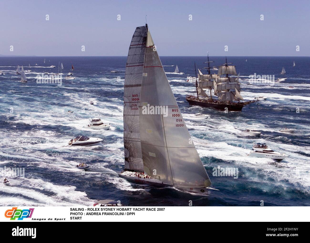 VOILE - ROLEX SYDNEY HOBART YACHT COURSE 2007 PHOTO : ANDREA FRANCOLINI / DPPI START Banque D'Images