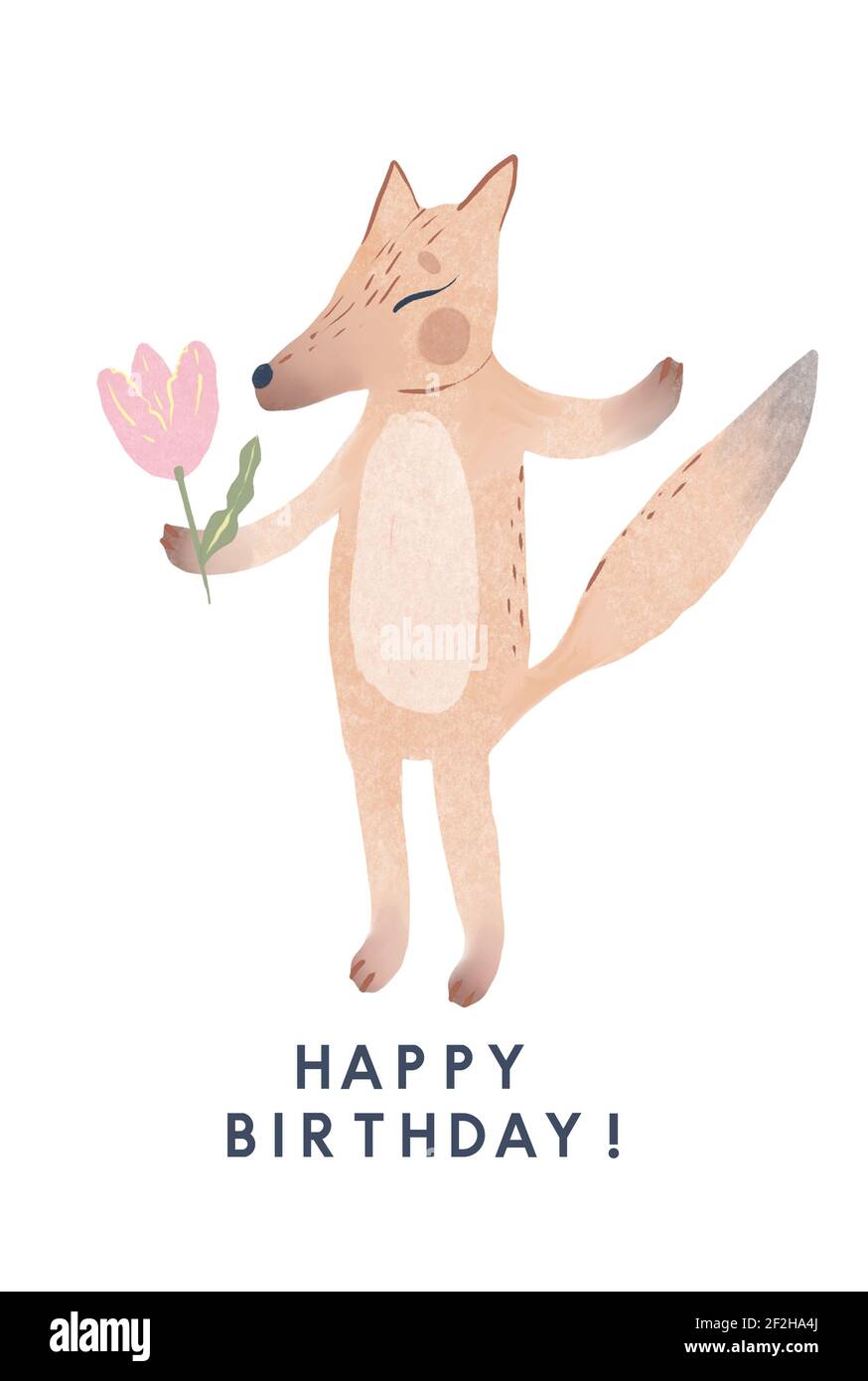 Carte De Vœux De Joyeux Anniversaire Jolie Petite Tete Rouge Fille En Robe Rose Avec Des Tas De Belles Fleurs Stand Dans La Salle Avec Papier Peint A Rayures Kawaii Baby Photo