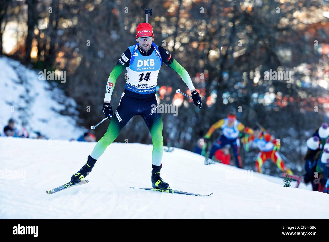 FAK Jakov (SLO) lors de la coupe du monde BMW IBU Biathlon, sprint masculin de 10 km, le 19 décembre 2019 au Grand Bornand, France - photo Bruno Fouillat / DPPI Banque D'Images