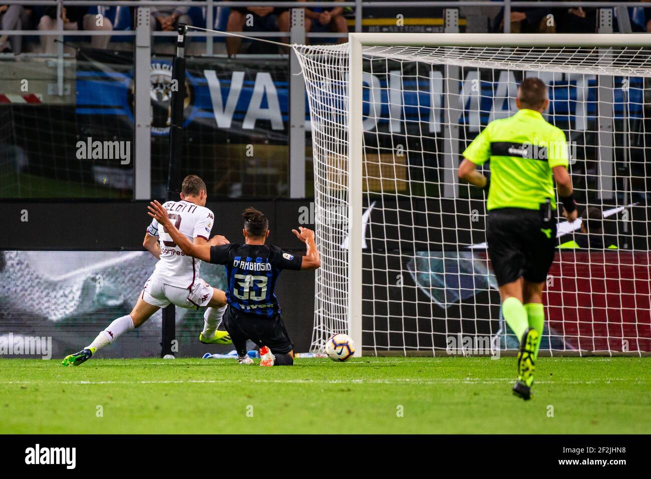 Torino Andrea Belotti, but, pendant la série italienne UN match de football Inter Milan / Torino le 26 août 2018 au stade San Siro à Milan, Italie, photo Morgese - Rossini / DPPI Banque D'Images