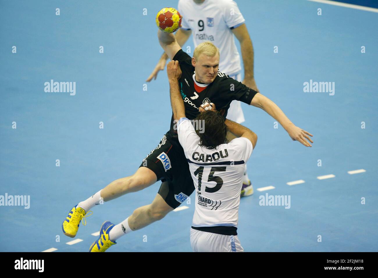 HANDBALL - 23E CHAMPIONNAT DU MONDE 2013 DE L'IHF POUR HOMMES - GROUPE A - ALLEMAGNE V ARGENTINE - PALACIO DE DEPORTES / GRANOLLERS (ESP) - 15/01/2013 - PHOTO MANUEL BLONDAU / AOP PRESSE / DPPI - Banque D'Images