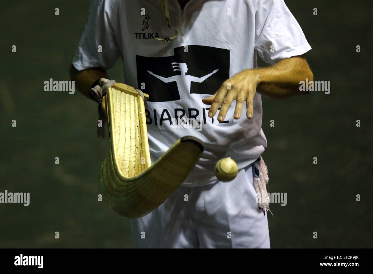 Cesta punta - Jai Alai - Championnat du monde 2013 - Biarritz - France - 1/2 final - 26/08/2013 - photo Manuel Blondeau / AOP-PRESS / DPPI - Illustration Banque D'Images