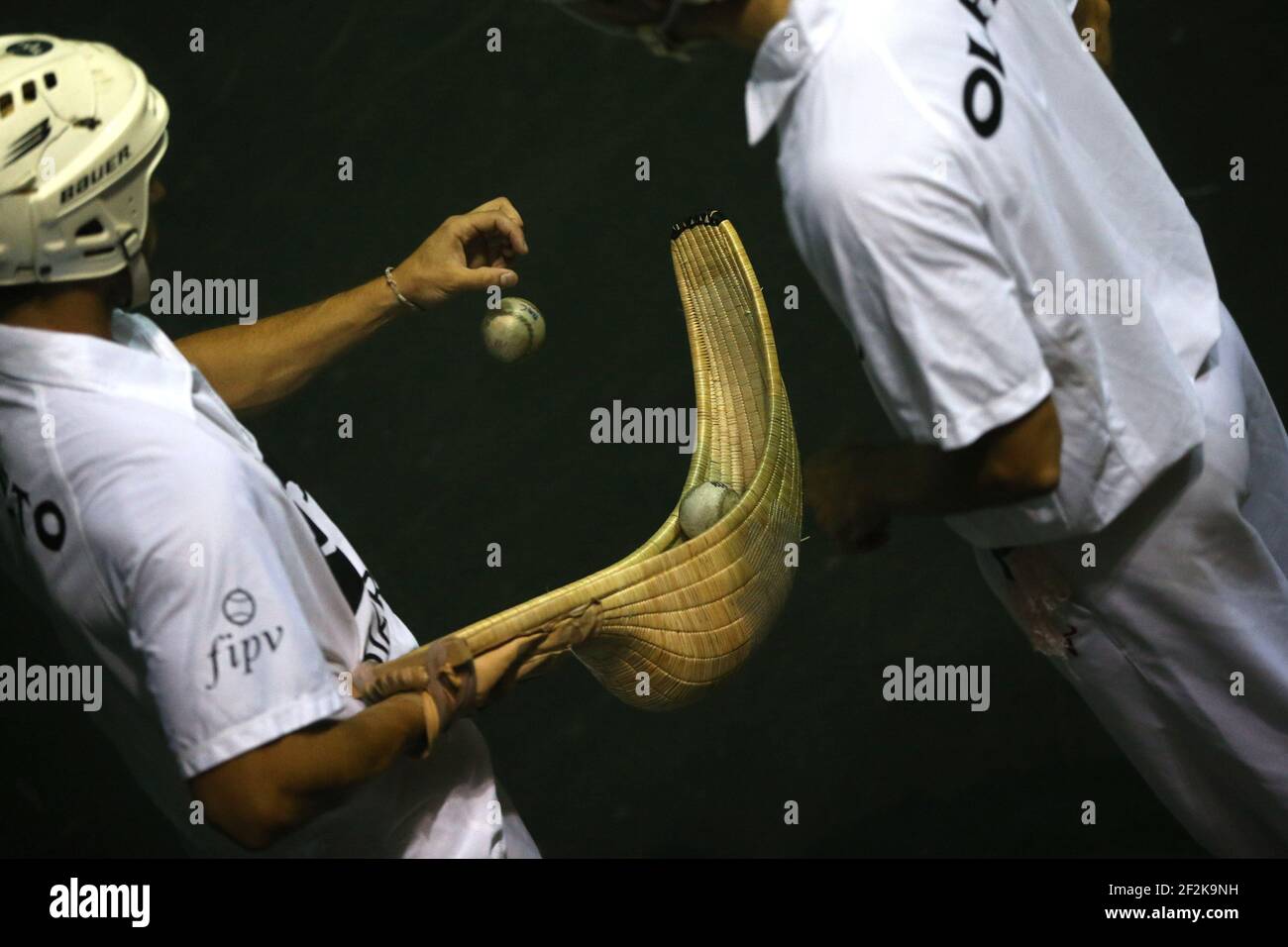 Cesta punta - Jai Alai - Championnat du monde 2013 - Biarritz - France - 1/2 final - 26/08/2013 - photo Manuel Blondeau / AOP-PRESS / DPPI - Illustration Banque D'Images