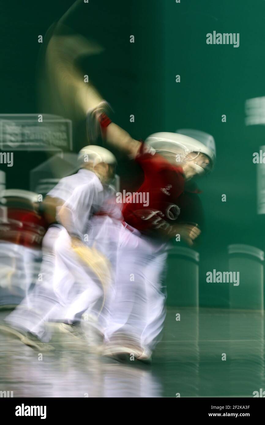 Cesta punta - Jai Alai - Championnat du monde 2013 - Biarritz - France - 1/2 final - 26/08/2013 - photo Manuel Blondeau / AOP-PRESS / DPPI - Illustration Banque D'Images