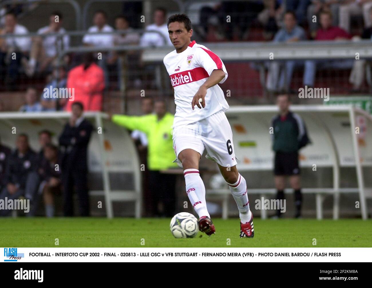 FOOTBALL - COUPE INTERTOTO 2002 - FINALE - 020813 - LILLE OSC / VFB STUTTGART - FERNANDO MEIRA (VFB) - PHOTO DANIEL BARDOU / FLASH APPUYER Banque D'Images