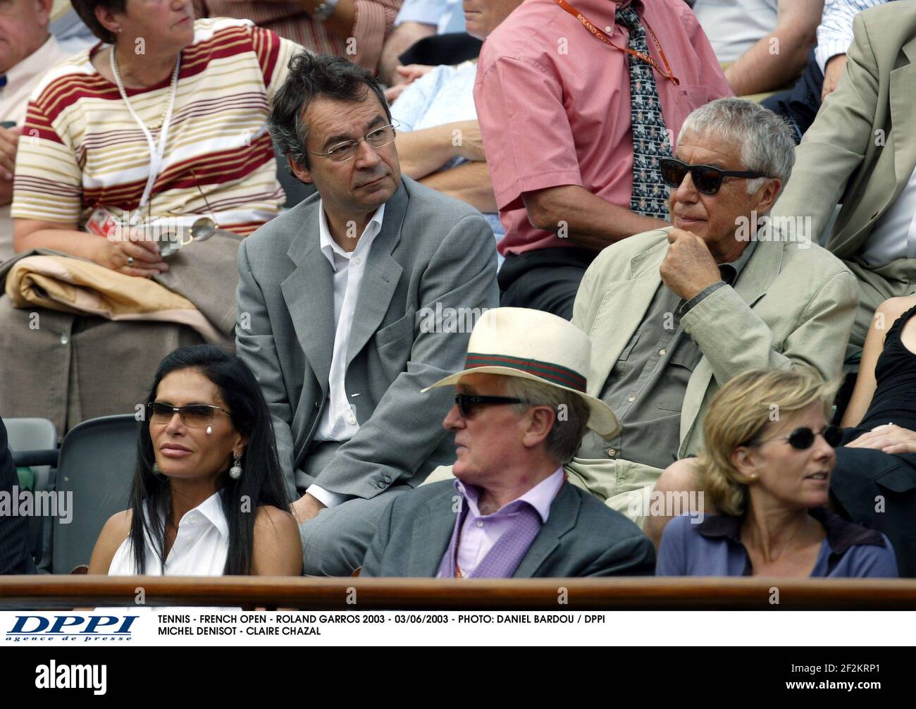 TENNIS - FRENCH OPEN - ROLAND GARROS 2003 - 03/06/2003 - PHOTO: DANIEL BARDOU / DPPI MICHEL DENISOT - CLAIRE CHAZAL Banque D'Images