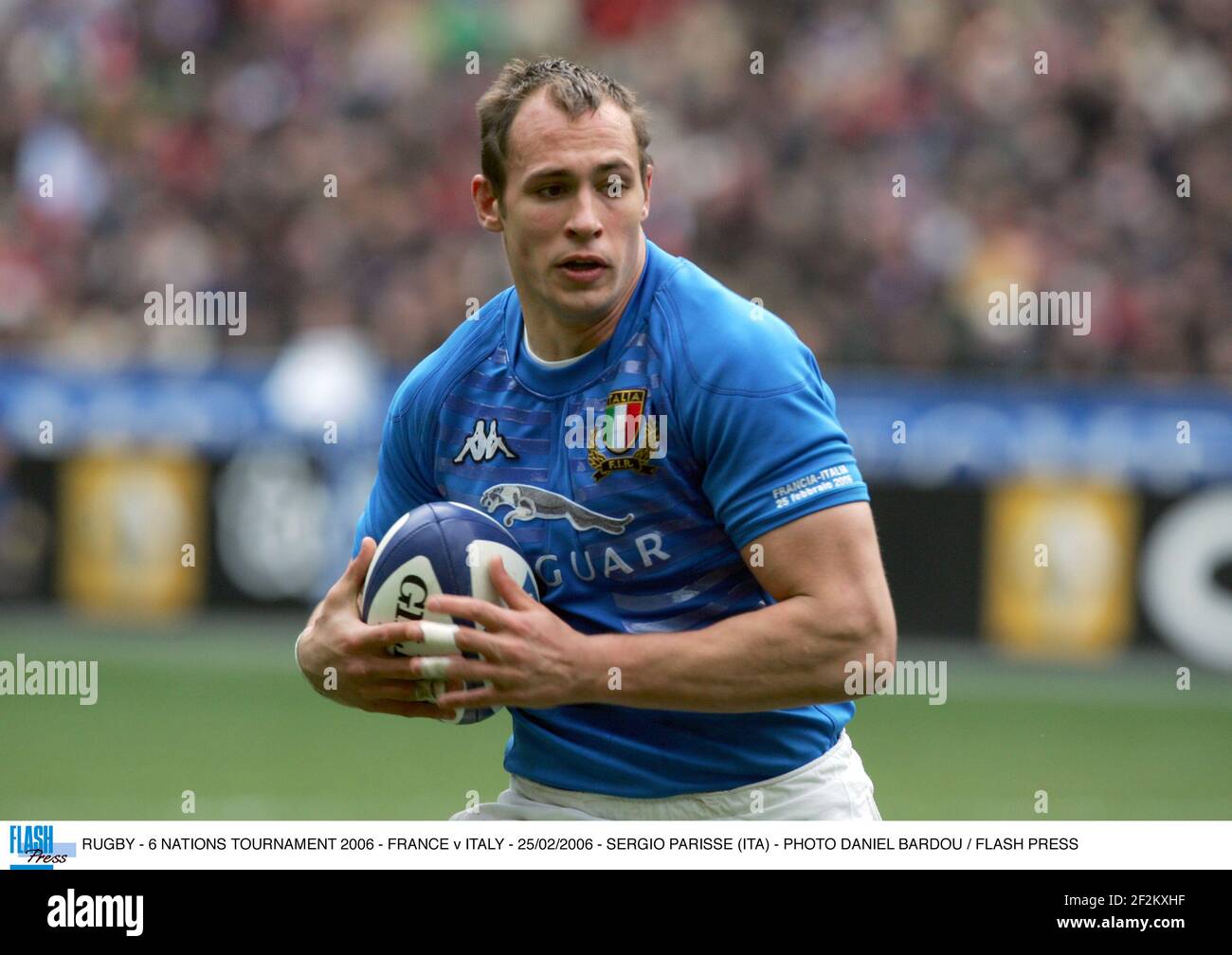 RUGBY - TOURNOI DES 6 NATIONS 2006 - FRANCE / ITALIE - 25/02/2006 - SERGIO PARISSE (ITA) - PHOTO DANIEL BARDOU / APPUYEZ SUR FLASH Banque D'Images