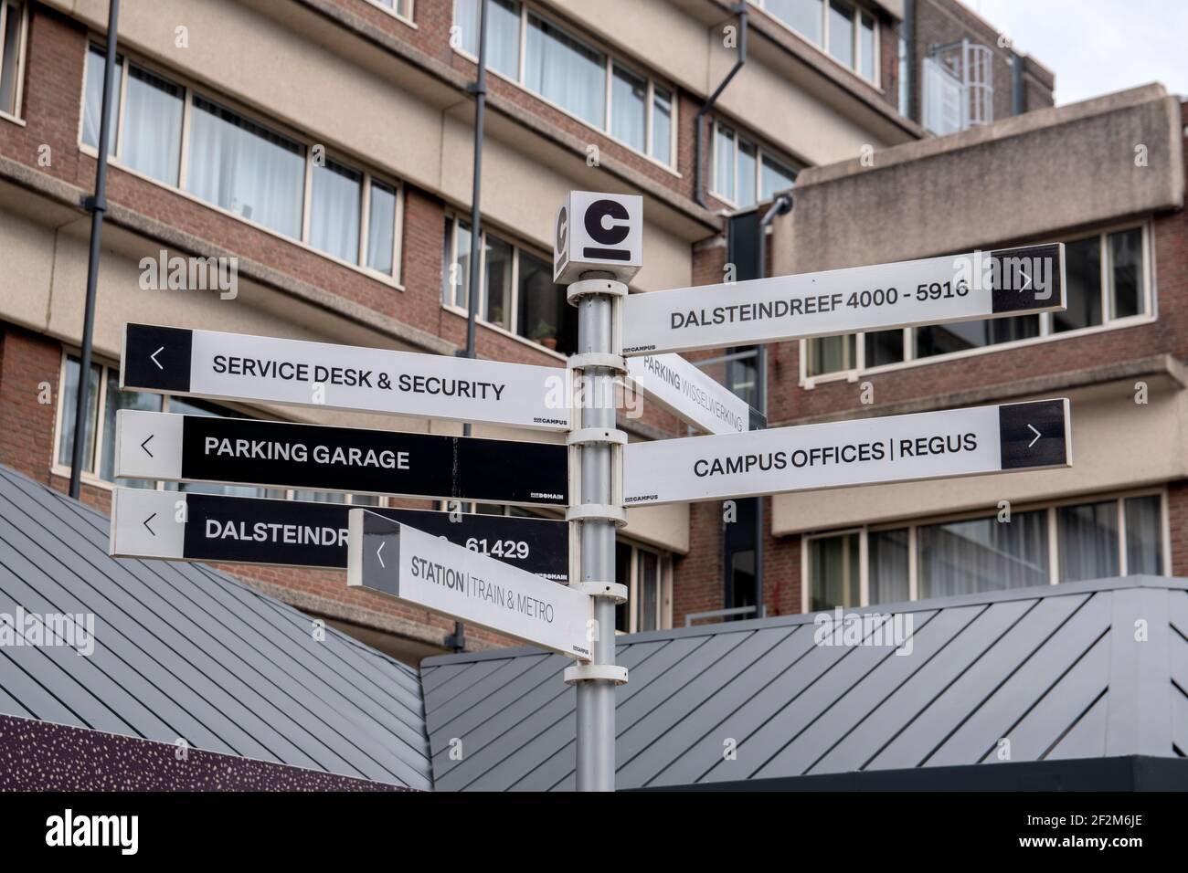 Direction Sign Our Campus at Diemen the Netherlands 14-6-2020 Banque D'Images