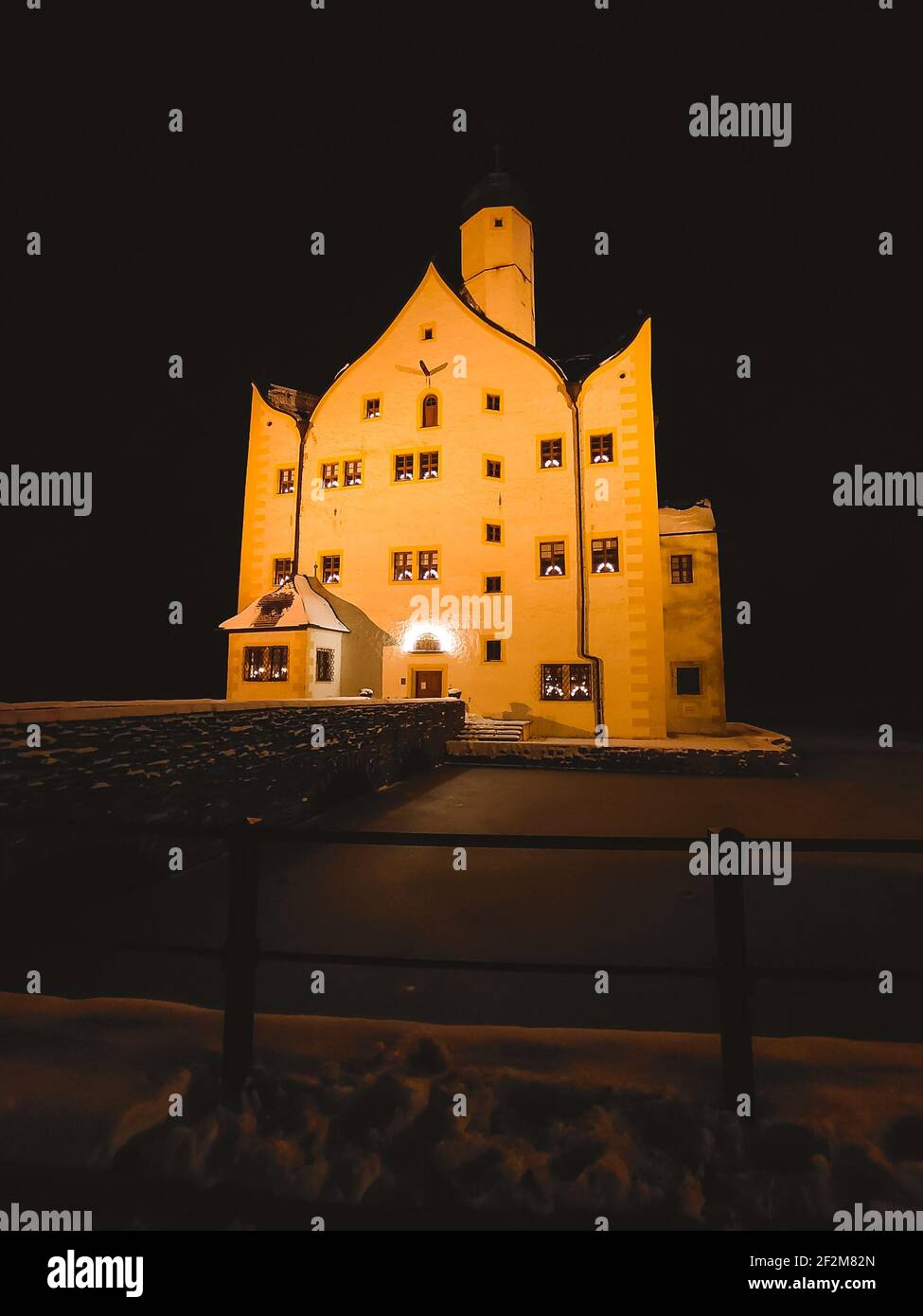 Allemagne, Saxe, Klaffenbach, Klaffenbach château amarré Banque D'Images