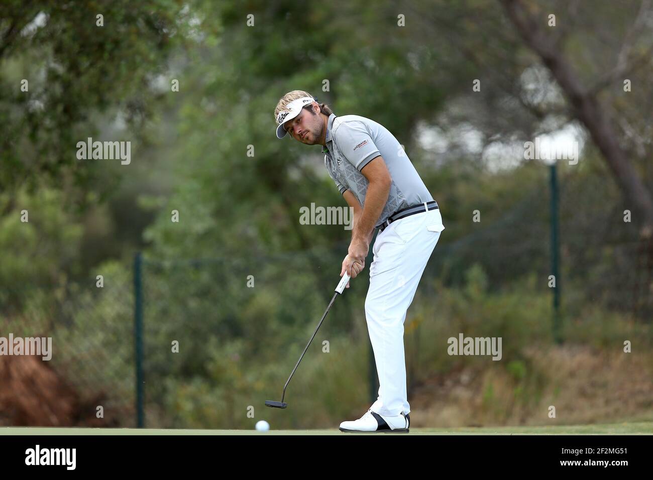 Victor Dubuisson de France pendant l'ouverture de l'Espagne 2015 au Real Club de Golf El Prat, à Terrassa, Barcelone, Espagne, les 14 et 17 mai, 2015. Photo Manuel Blondau / AOP PRESSE / DPPI Banque D'Images