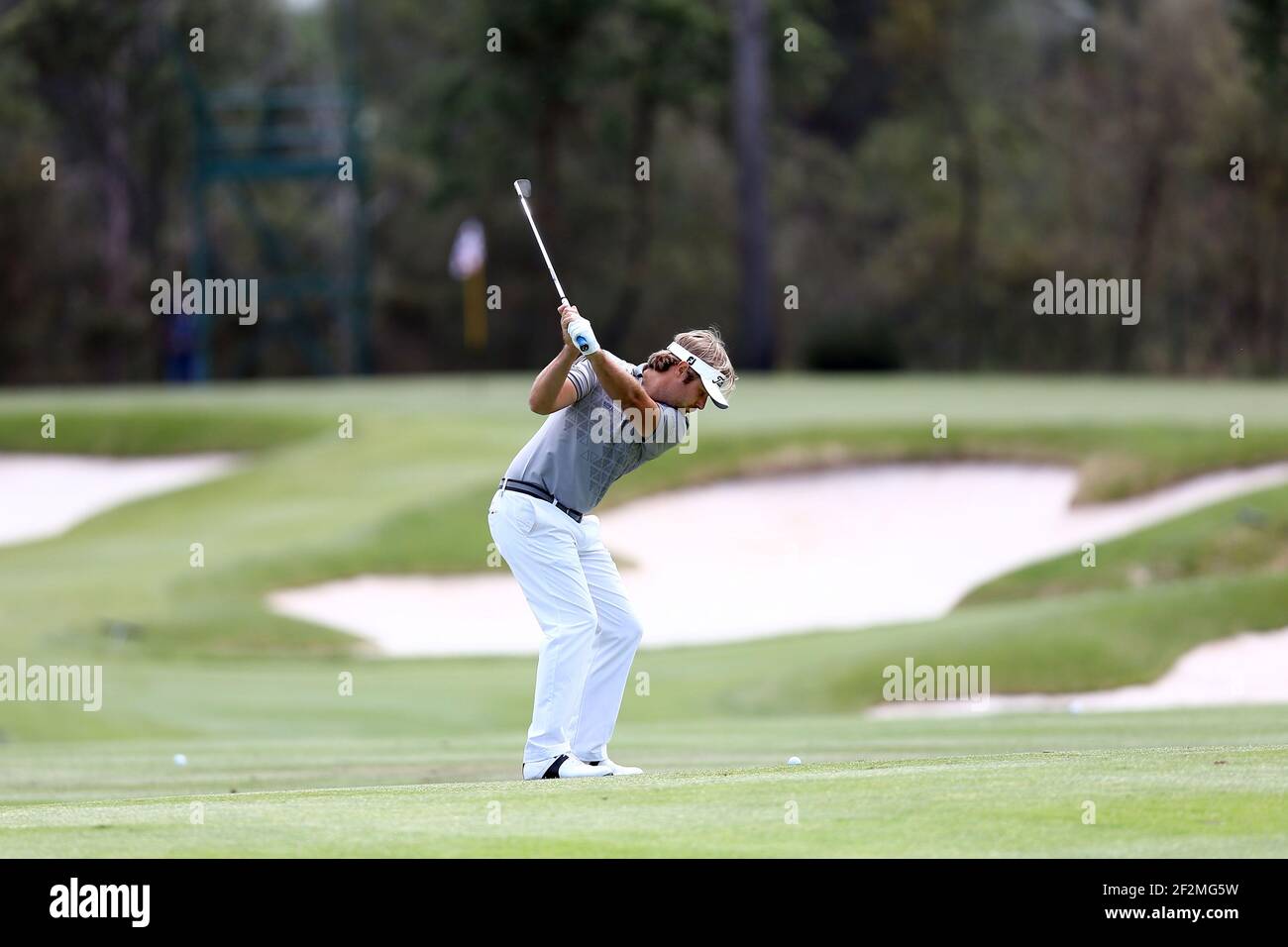 Victor Dubuisson de France pendant l'ouverture de l'Espagne 2015 au Real Club de Golf El Prat, à Terrassa, Barcelone, Espagne, les 14 et 17 mai, 2015. Photo Manuel Blondau / AOP PRESSE / DPPI Banque D'Images