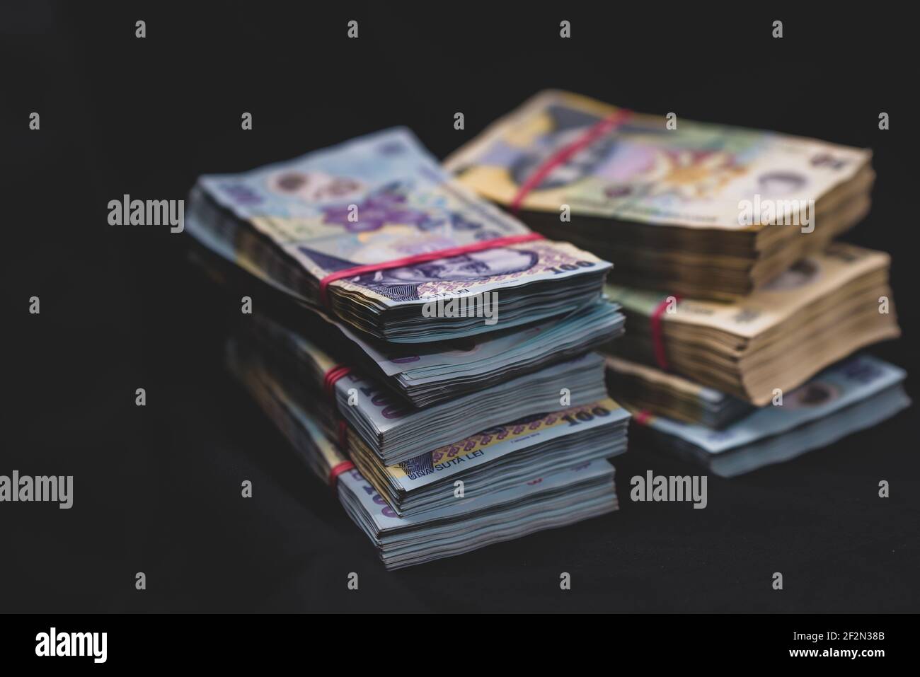 Gros plan d'une pile de billets Lei Banque D'Images