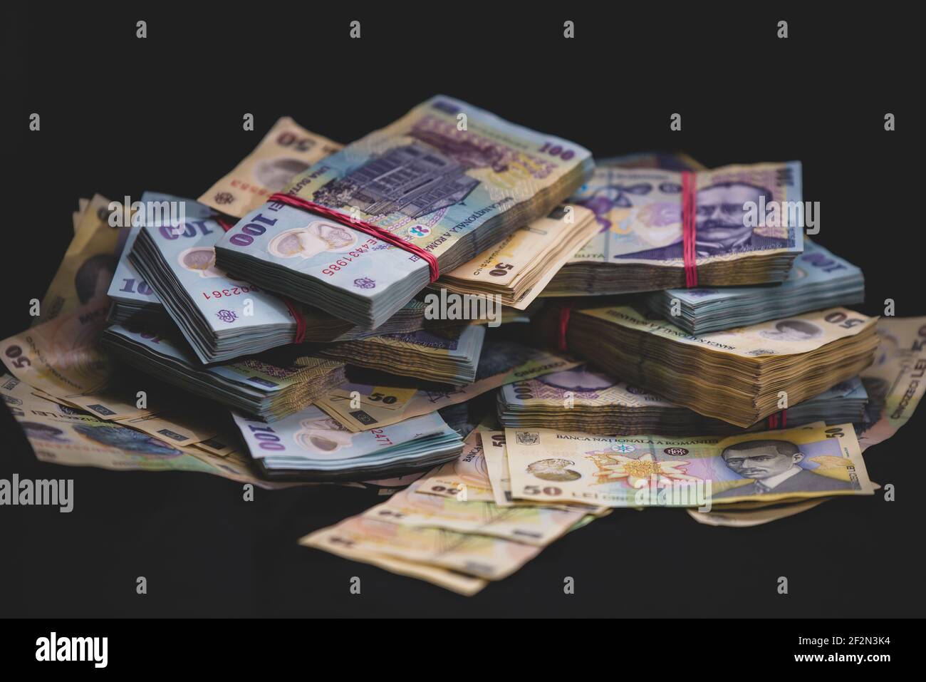 Gros plan d'une pile de billets Lei Banque D'Images