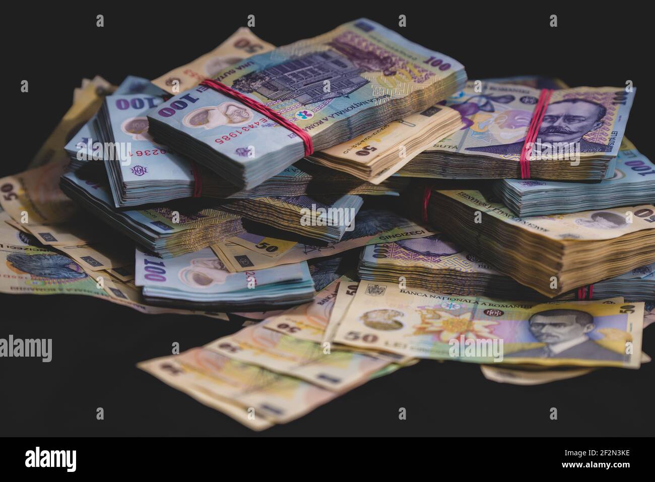 Gros plan d'une pile de billets Lei Banque D'Images