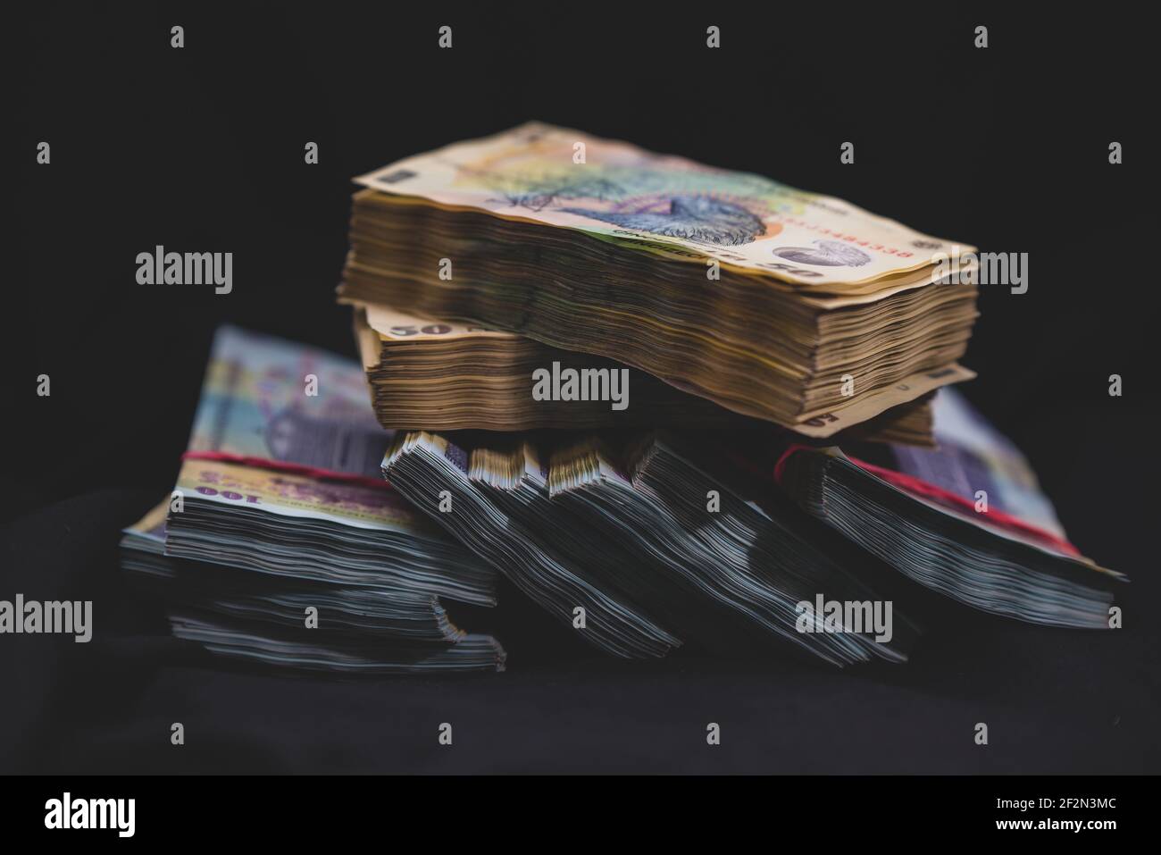 Gros plan d'une pile de billets Lei Banque D'Images