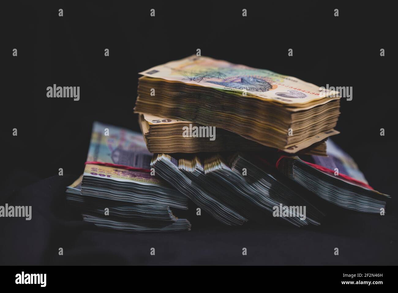 Gros plan d'une pile de billets Lei Banque D'Images