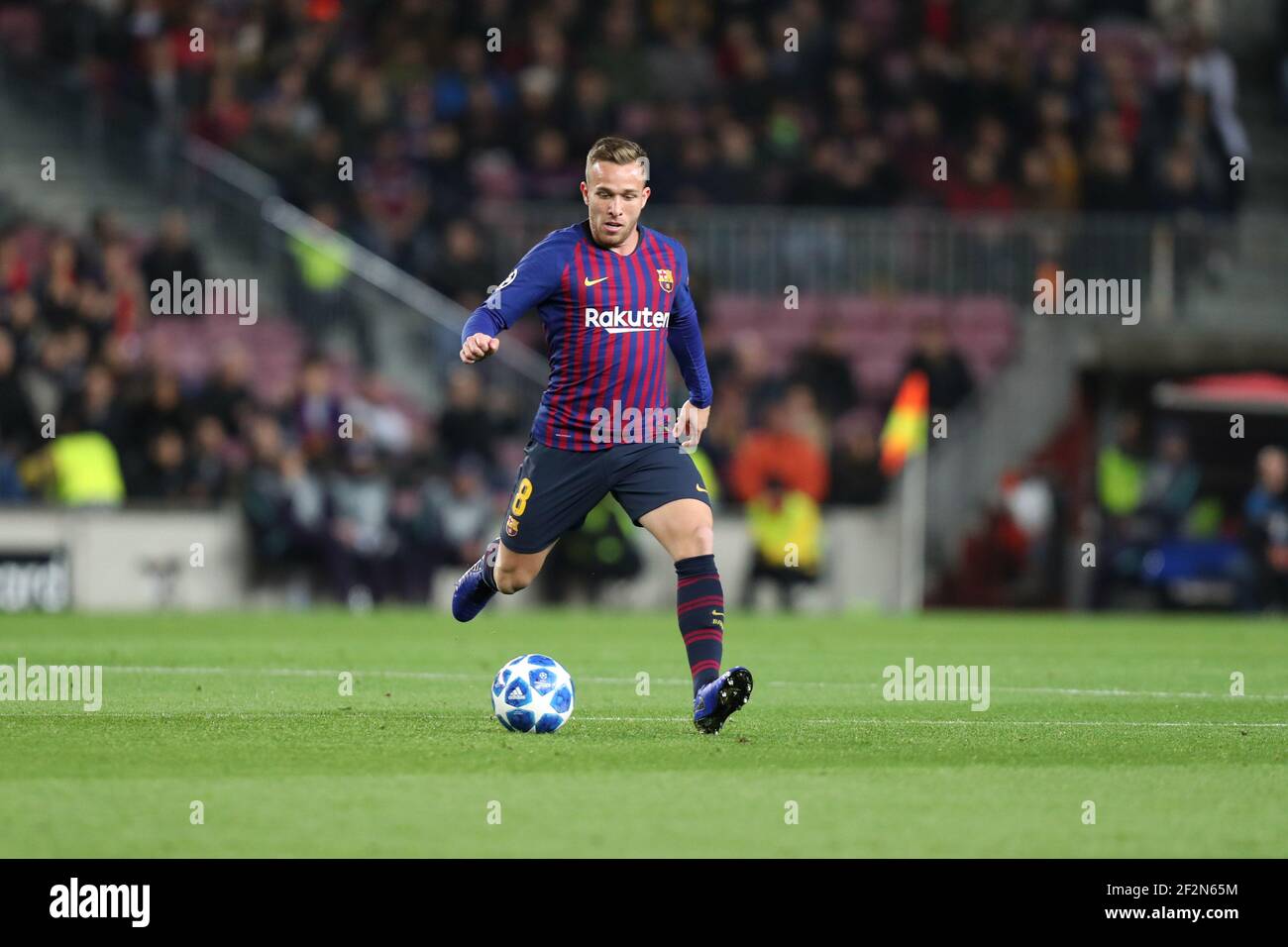 Arthur de Barcelone lors de la Ligue des champions de l'UEFA, match de football du Groupe B entre le FC Barcelone et Tottenham Hotspur le 11 décembre 2018 au stade Camp Nou à Barcelone, Espagne - photo Manuel Blondau / AOP Press / DPPI Banque D'Images