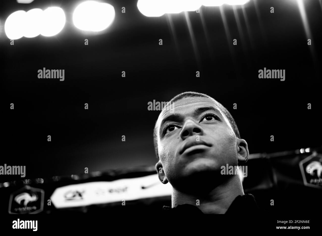 Kylian mbappé coupe du monde 2018 Banque d'images noir et blanc - Alamy
