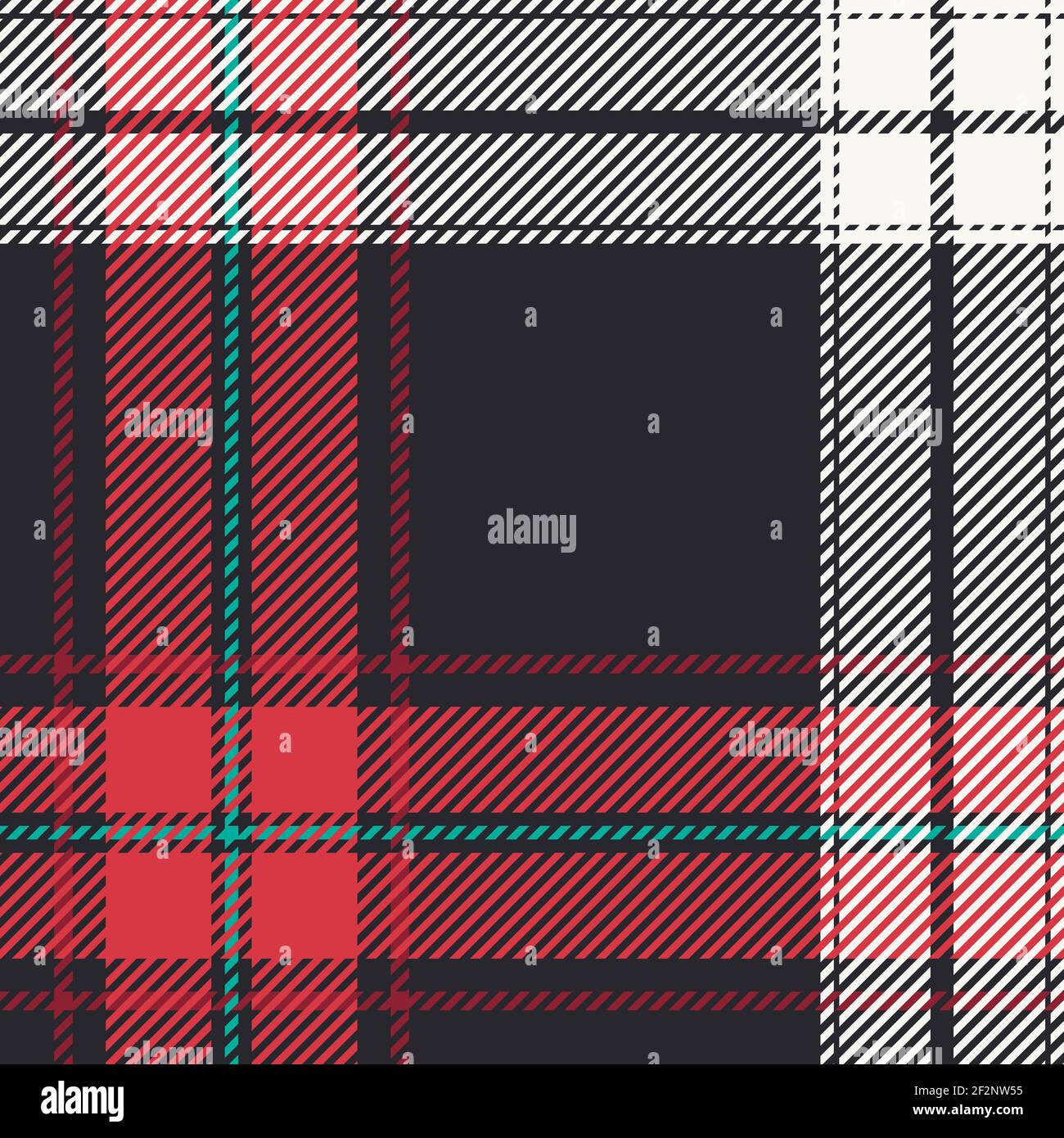 Style urbain, motif Plaid illustration vectorielle sans couture. Rouge Noir blanc sarcelle à carreaux pour un motif textile de mode. Illustration de Vecteur