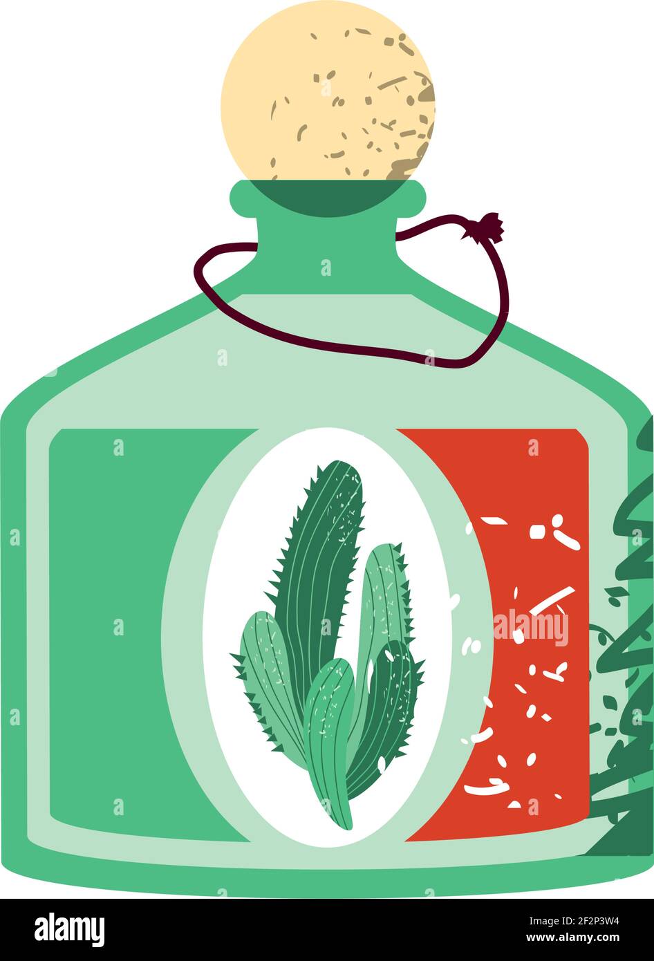 icône de bouteille de tequila mexicaine isolée Illustration de Vecteur