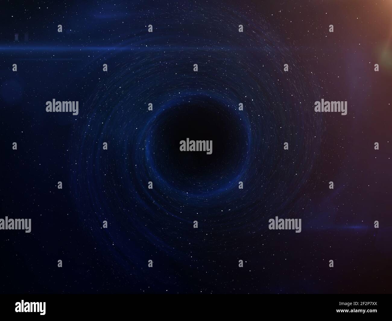 Trou noir dans l'espace extérieur profond. Arrière-plan de l'espace abstrait. Concept cataclysme dans l'univers. Banque D'Images